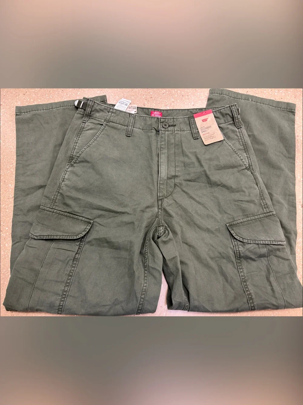 Levi's Olive Green Men's XX Cargo Pants 100% Cotton